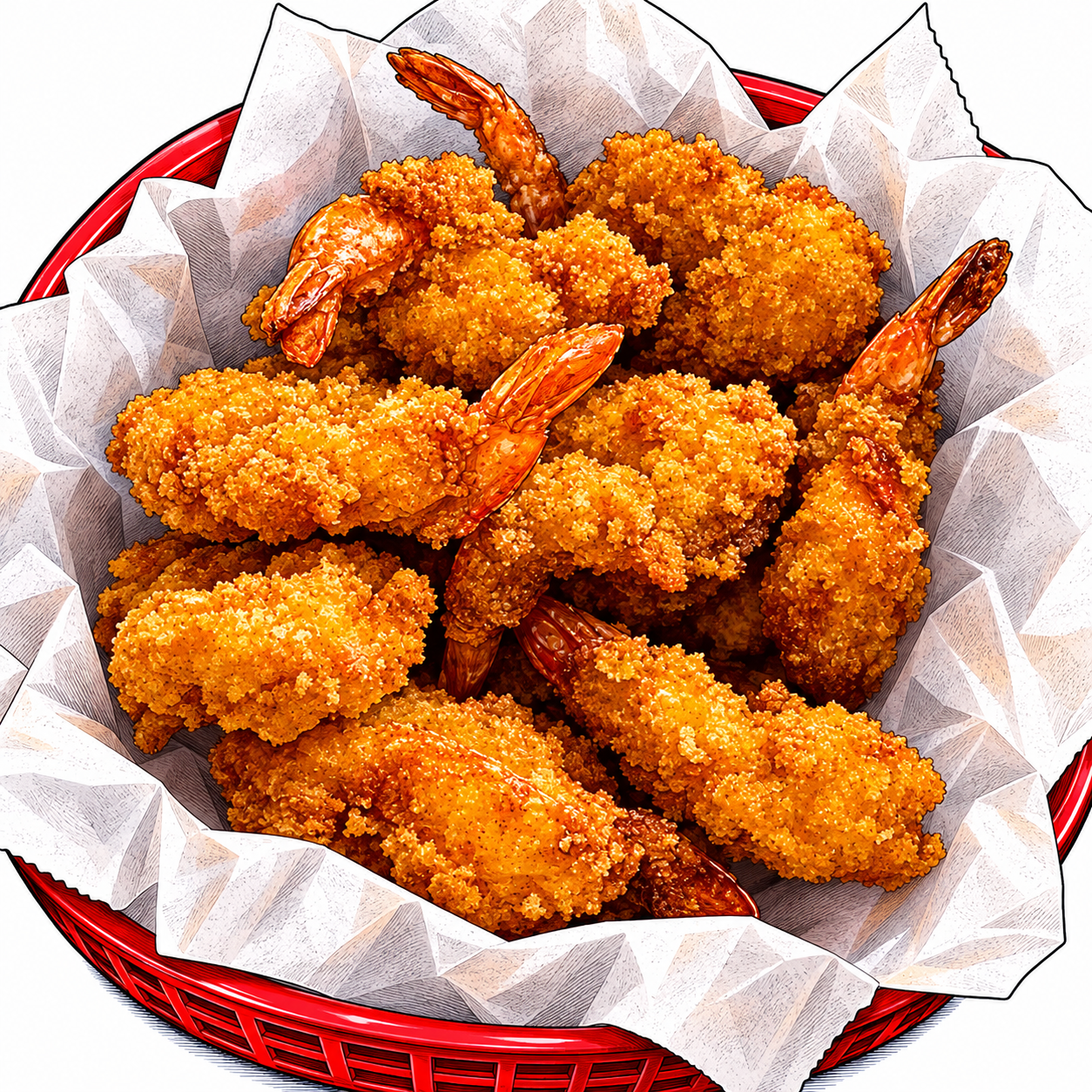 mike's wings fried shrimp